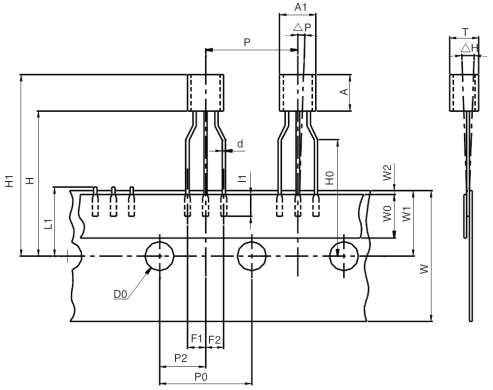 TO-92 ammopack and tape and reel package outline