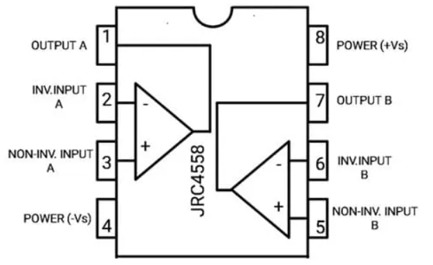 LM2904 IC Pin Configuration