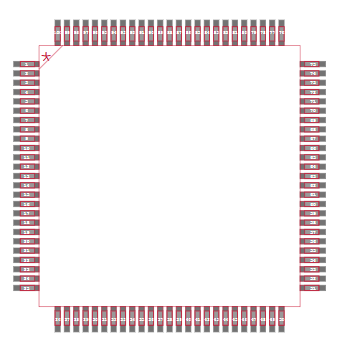  EPM7128AETC100-7N Footprint