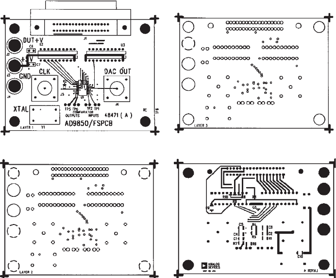 AD9850 FSPCB Evaluation Board Layout