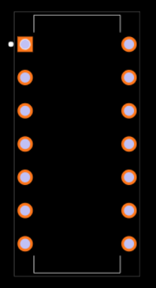 SN74LS32N Footprint